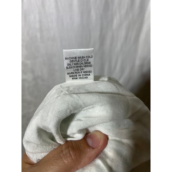 Skies are Blue Curvy Skirt 1X NEW Stitch Fix Midi Green White Floral Cottage - Picture 9 of 9